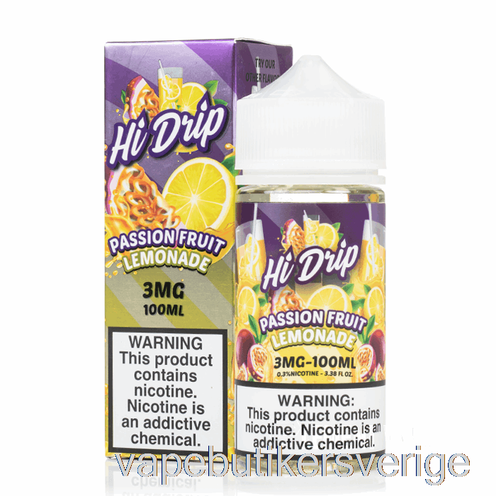 Vape Sverige Passionsfrukt Lemonad - Hi-drip E-vätska - 100ml 0mg